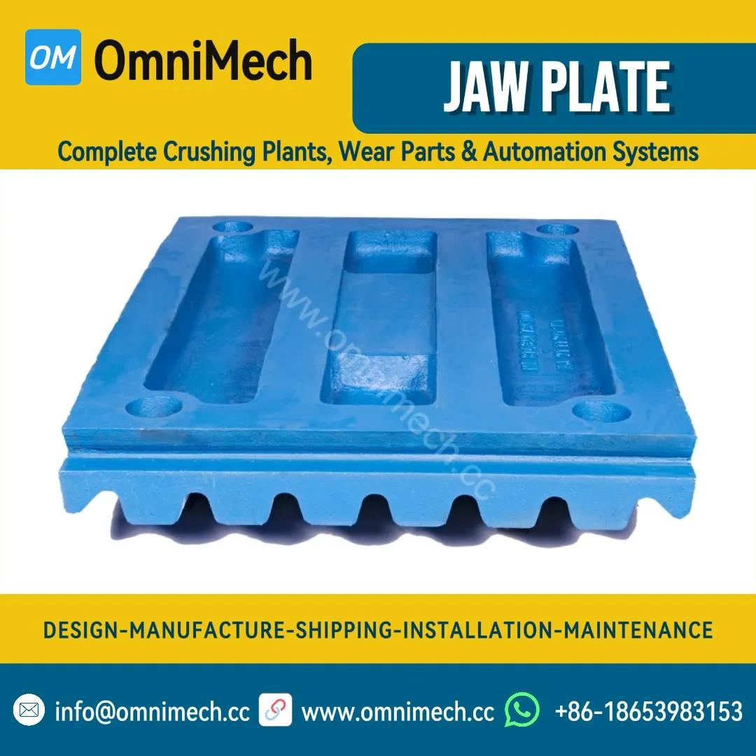 Mn22Cr2 high-manganese steel jaw plate detail